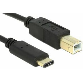 Kabel za printer USB 2.0, 2m, USB-C/USB-B, Delock, Crni, 83330