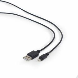 Kabel USB 2.0, 1m, USB-A/Lightning M/M, Gembird, Crni, GEM-CC-USB2-AMLM-1M