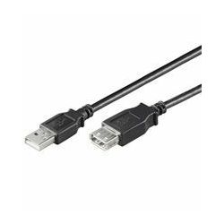 Kabel USB 2.0, 3m, USB-A/USB-A M/F, Naviatec, Crni, NVT-USB-221