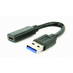 Kabel USB 3.1, 0.1m, USB-A/USB-C M/F, Gembird, Crni, GEM-A-USB3-AMCF-01