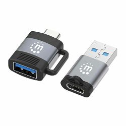 Adapter set USB-C (M) na USB-A (Ž) i USB-A (M) na USB-C (Ž), Manhattan, 356329