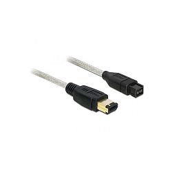 Kabel firewire Delock FW400 6 pin/ FW800 9 pin 2m M/M