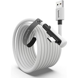 Kabel za Oculus Quest3/2/Pro/Pico4/Pro/PC/Steam VR, Bijeli, USB 3.0 - USB C, 5M/16FT, X001P58X5L, X001H7BFT3