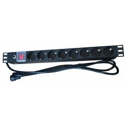 NaviaTec PDU010, 8x Outlet Power Distribution Unit, 8x Schuko Input Cable C14, NVT-PDU010