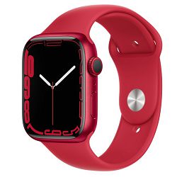 Apple Watch Series 7 (GPS) 45mm aluminium PRODUCT(RED) with sport wristlet, MKN93FD/A