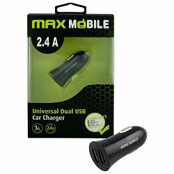 MAXMOBILE AUTO ADAPTER USB SC-106 USB DUO, 2.4A crni