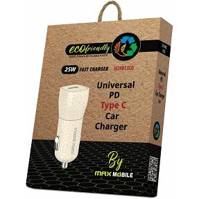 MAXMOBILE AUTO ADAPTER PD FAST CHARGE TYPE-C, SC-198 25W ECO