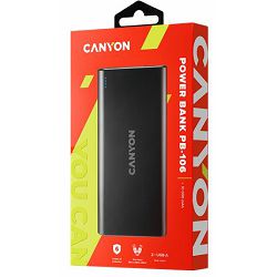 Canyon Powerbank PB-106 10000mAh Black, CNE-CPB1006B