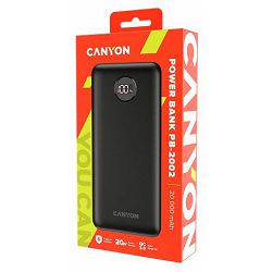 Canyon Powerbank PB-2002 20000mAh Black, PD 20W, CNE-CPB2002B