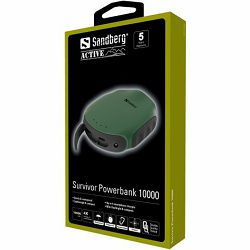 Sandberg Survivor Powerbank 10000mAh Black/Green, SNDTI-420-60