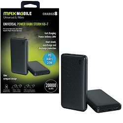MAXMOBILE Powerbank 20000mAh, STORM K8-7, 20W, PD, USB-C, Black