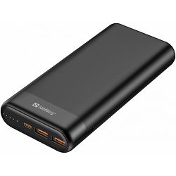 Sandberg Powerbank 20000mAh Black, PowerDelivery 65W+ 2x QC3.0, SNDTI-420-62