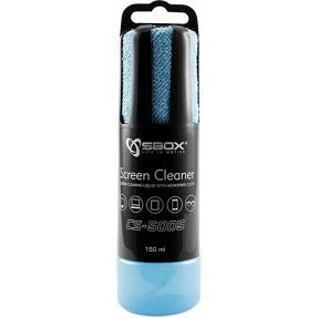 Sredstvo za čišćenje ekrana s mikrofiber krpicom SBOX CS-5005 150ml, Plava