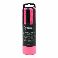 Sredstvo za čišćenje ekrana s mikrofiber krpicom SBOX CS-5005 150ml, Roza