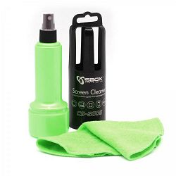 Sredstvo za čišćenje ekrana s mikrofiber krpicom SBOX CS-5005 150ml, Zeleno