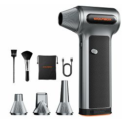 WOLFBOX MF200 Compressed Air Duster, 110000 rpm, Super Power Cordless Air Duster
