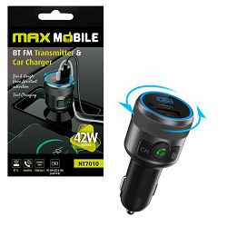 MAXMOBILE FM transmitter i Auto punjač NT7010,total 42W Type-C/USB