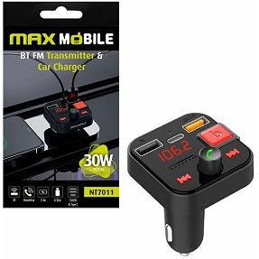 MAXMOBILE FM transmitter i Auto punjač NT7011,total 30W Type-C/USB