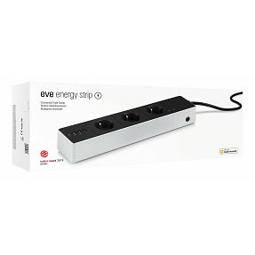 Pametni produžni kabel Eve Energy Strip, 3 utičnice sa prednaponskom zaštitom, sivi (Apple Homekit)
