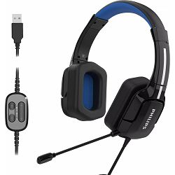 Philips Headset TAGH401BL, Gaming, USB, Black/Blue