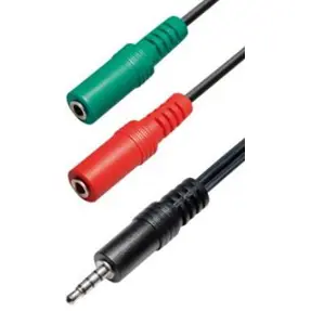 Adapter 3.5mm (M)/2x3.5mm (Ž) 0.2m, Headset adapter, TRN-AI11-L