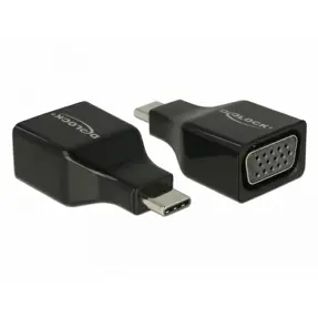 Adapter USB 3.1, USB-C/VGA M/F, DP Alt mode, Delock, Crni, 63933