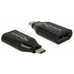 Adapter Delock USB-C M/Display port F, Alt način rada, 4K 60Hz, crni, 62977