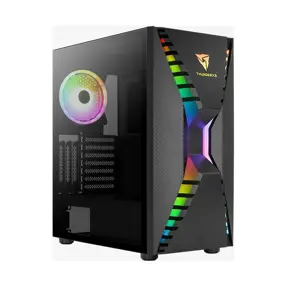 Aerocool Midi Tower Cronus ARGB, glass window, Black, ACCM-PB23013.11, 4710562758931
