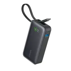 Anker 545 Nano 10000mAh powerbank, USB-C kabel, crni, A1259G11