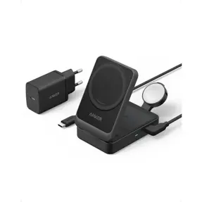 Anker MagGo 3u1 stanica za punjenje, sklopiva, adapter, 1.5m USB-C kabel, crni, B2557311