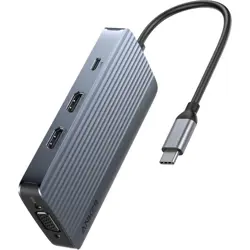 Anker USB-C Hub 8u1, 2x 4K, 3x USB-A, 2x USB-C / 1x USB-C PD, VGA, A83790A2
