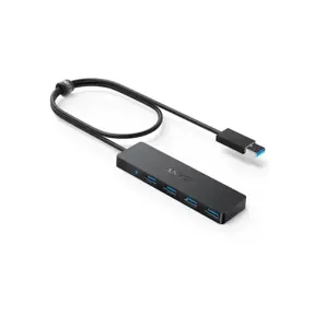 Anker USB Hub, 4-port, 4x USB 3.0, Slim, Grey, A7516016