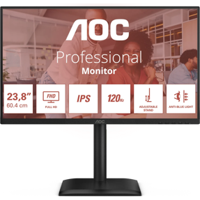 AOC 24E4U 23.8", FHD, IPS, 120Hz, HDMI, DP, VGA, zvučnici