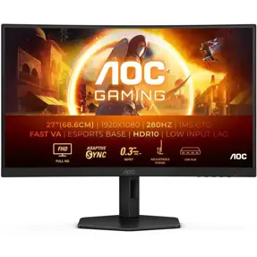 AOC C27G4ZXU 27", FHD, Fast VA, 280Hz, 2xHDMI, DP, USB Hub, zvučnici, zakrivljeni 1500R
