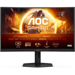 AOC C27G4ZXU 27", FHD, Fast VA, 280Hz, 2xHDMI, DP, USB Hub, zvučnici, zakrivljeni 1500R