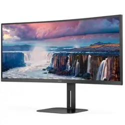 AOC CU34V5C, 34" VA, WQHD curved, HDMI, DisplayPort, USB-C, speakers