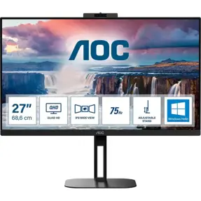 AOC Q27V5CW 27", QHD, IPS, 75Hz, HDMI, DP, USB Hub, USB-C, PD 65W, web camera, zvučnici