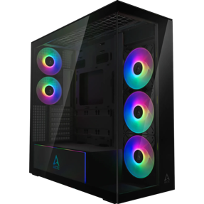 Arctic Midi Tower Xtender, Mirror Glass, Black, 5xARGB ventilators, ACPCC00018A