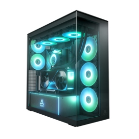 Arctic Midi Tower Xtender VG Mirror, Black, (with GPU vertical mount), ACPCC00019A