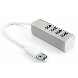 Asonic HUB USB 3.0 4 port, Tip A,  N-UH325, Usb 3.0, USB-A, black, aluminijsko