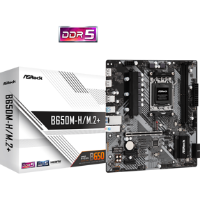 ASRock B650M-H/M.2+, AMD B650, AM5, DDR5, 90-MXBMS0-A0UAYZ