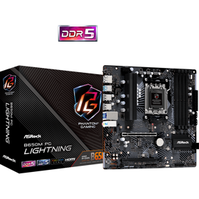ASRock B650M PG Lightning, AMD B650, AM5, DDR5, mATX, 90-MXBMV0-A0UAYZ