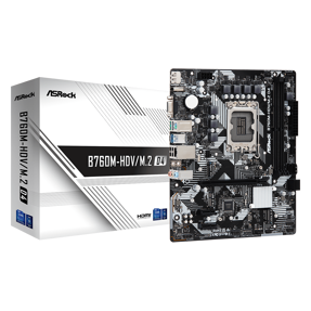 ASRock B760M-HDV/M.2 D4, Intel B760, LGA 1700, DDR4, mATX, 90-MXBL40-A0UAYZ