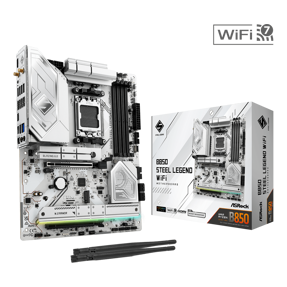 ASRock B850 Steel Legend WIFI, AMD B850, AM5, DDR5, ATX, White 90-MXBQS0-A0UAYZ