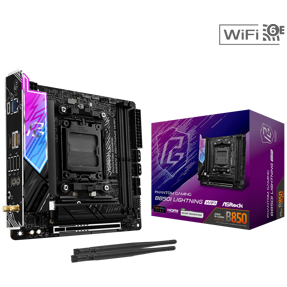 ASRock B850I PG Lightning WIFI, AMD B850, AM5, DDR5, Mini-ITX, 90-MXBQR0-A0UAYZ