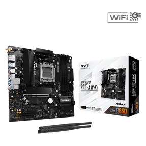 ASRock B850M Pro-A WIFI, AMD B850, AM5, DDR5, mATX, 90-MXBR9-A0UAYZ