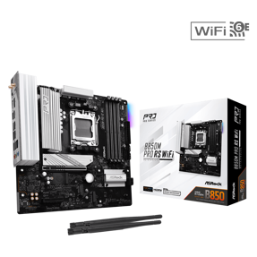 ASRock B850M Pro RS WIFI, AMD B850, AM5, DDR5, mATX, 90-MXBR7-A0UAYZ