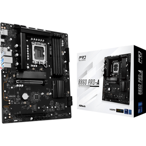 ASRock B860 Pro-A, Intel B860, LGA 1851, DDR5, ATX, 90-MXBRN0-A0UAYZ