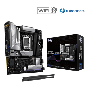 ASRock B860M LiveMixer WIFI, Intel B860, LGA 1851, DDR5, mATX, 90-MXBRT0-A0UAYZ