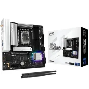 Asrock B860M Pro RS WIFI, Intel B860, LGA 1851, DDR5, mATX, 90-MXBRQ0-A0UAYZ